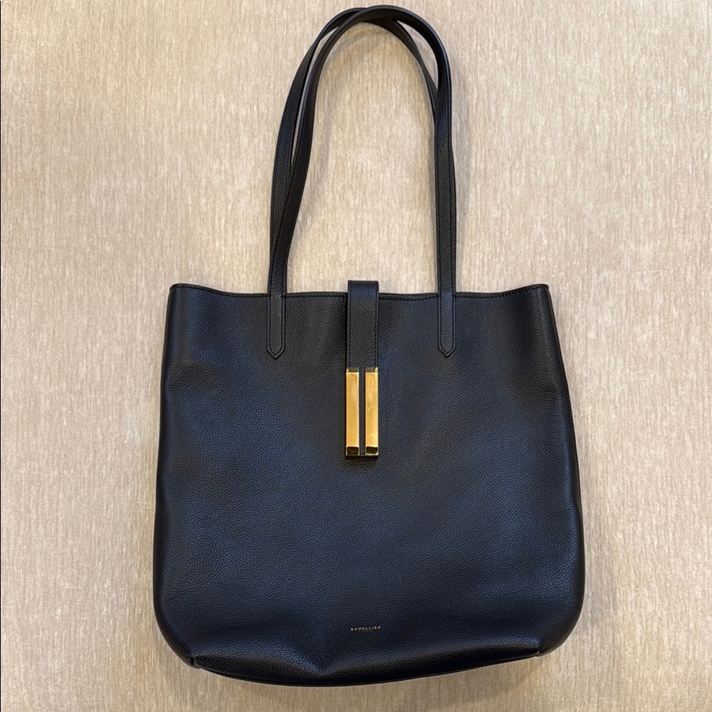 DeMellier London Black Leather Tote Bag